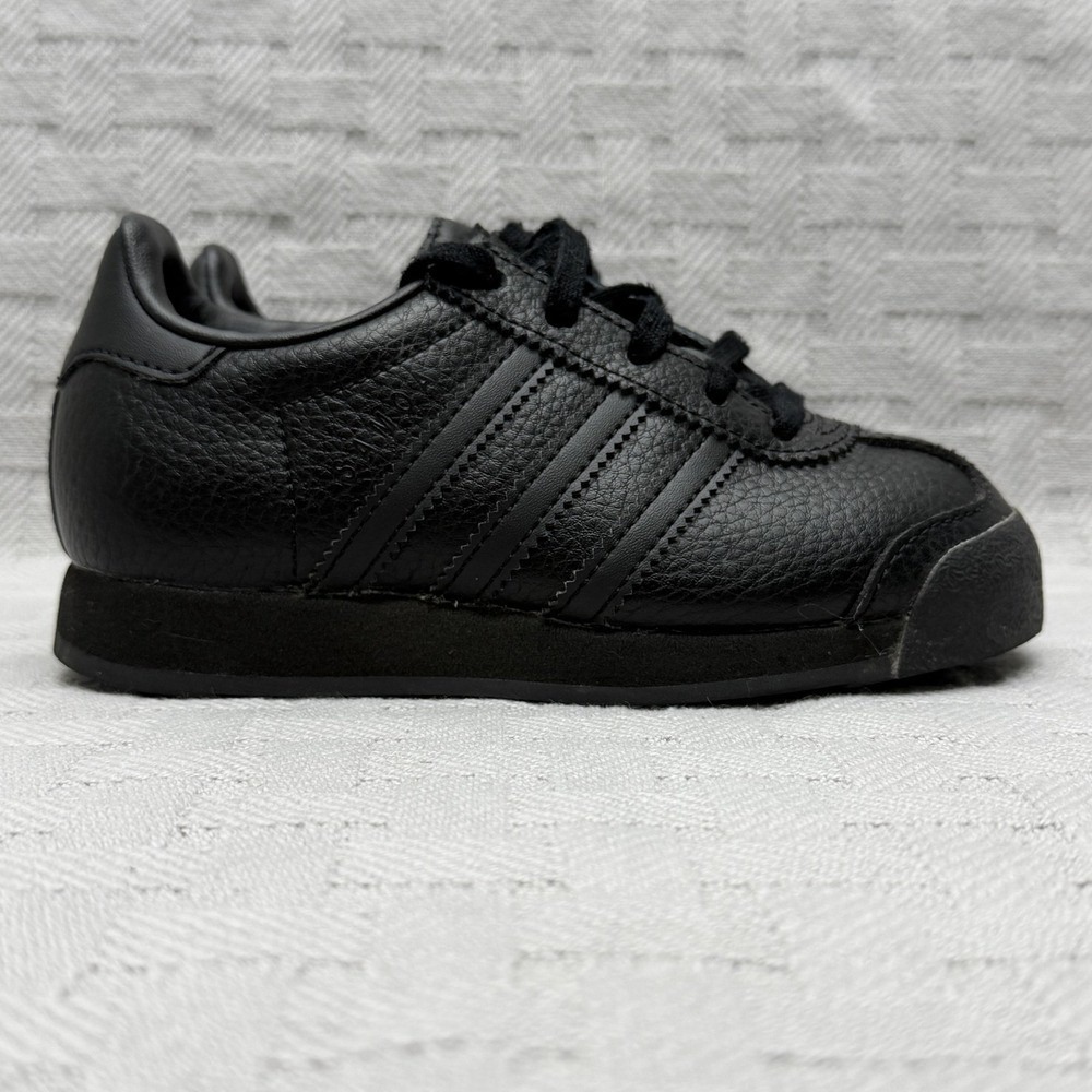 Adidas Shoes Kids Size 11K Black Triple Black Synthetic Low Top Sneakers AJH6774